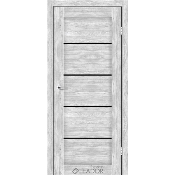 Двері міжкімнатні Leador Express GARDA Клен РоялЧорне скло