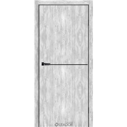 Двери межкомнатные Leador Express SLD - 03 Клен Роял Глухо Черное стекло