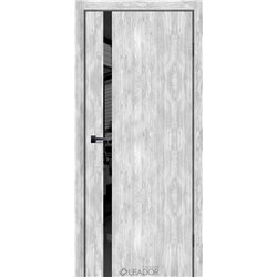 Двери межкомнатные Leador Express SLD - 02 Клен Роял Глухая Обычная кромка Черная матовая кромка