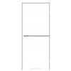 Двери межкомнатные Leador Express SL-02 Белый супермат Глухое Черная матовая кромка
