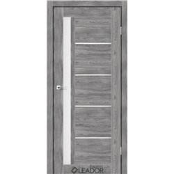Двери межкомнатные Leador Express RIM Клен Грей Сатин белый