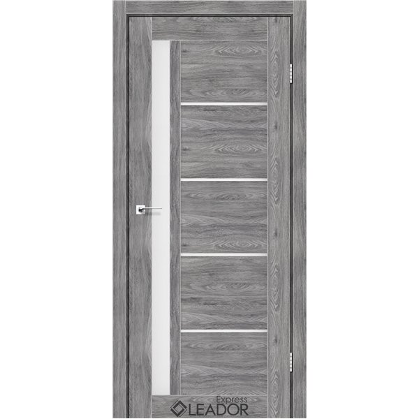 Двери межкомнатные Leador Express RIM Клен Грей Сатин белый