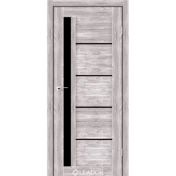 Двері міжкімнатні Leador Express RIM Клен Південний Чорне скло