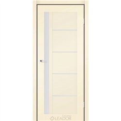 Двери межкомнатные Leador Express RIM Бежевый Мат Сатин белый