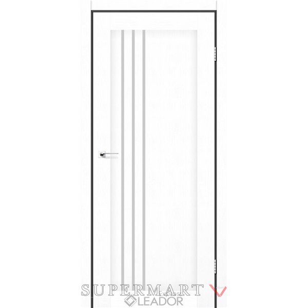Двері міжкімнатні Leador Express BELLUNO Клен Білий Сатин білий
