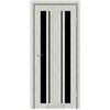 Двери межкомнатные Leador Express CALABRIA Клен Айс Черное стекло