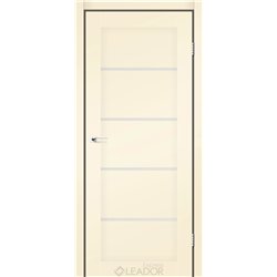 Двери межкомнатные Leador Express GARDA Бежевый Мат Сатин белый