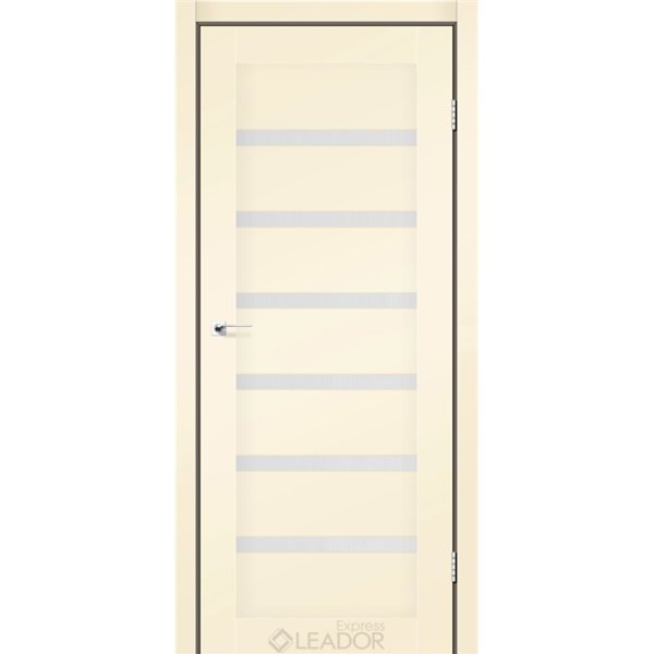 Двери межкомнатные Leador Express MILAN Бежевый Мат Сатин белый