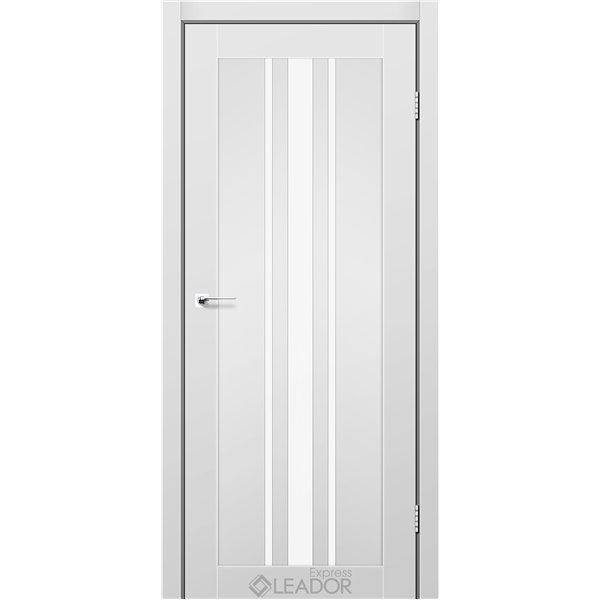 Двері міжкімнатні Leador Express FERONA Сірий Мат Сатин білий