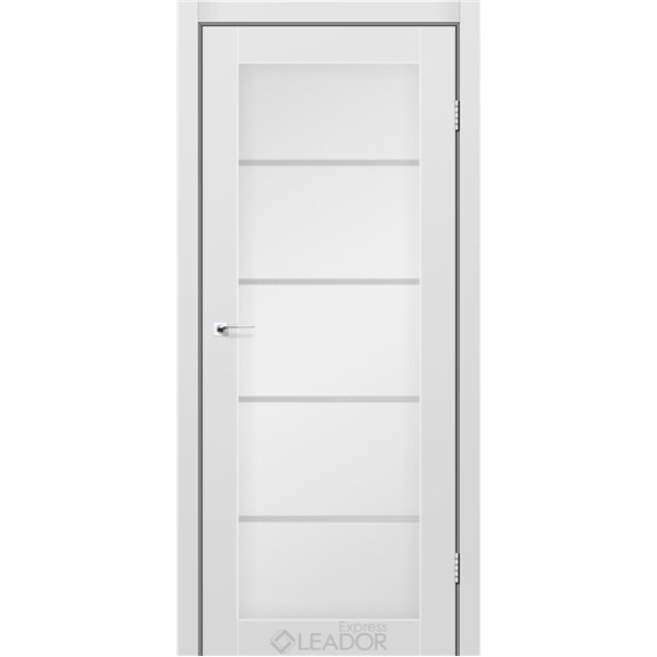 Двері міжкімнатні Leador Express GARDA Сірий Мат Сатин білий