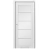 Двері міжкімнатні Leador Express GARDA Сірий Мат Сатин білий