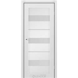 Двері міжкімнатні Leador Express MODENA Сірий Мат Сатин білий