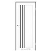Двери межкомнатные Leador Express BELLUNO Белый Мат Черное стекло