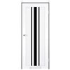 Двери межкомнатные Leador Express FERONA Белый Мат Черное стекло