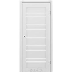 Двері міжкімнатні Leador Express ANDORA Сірий Мат Сатин білий
