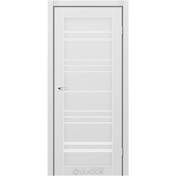 Двері міжкімнатні Leador Express ANDORA Сірий Мат Сатин білий