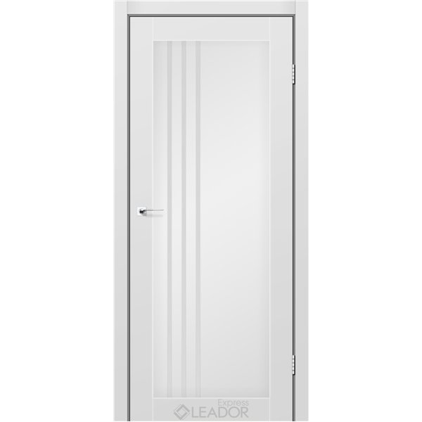 Двері міжкімнатні Leador Express BELLUNO Сірий Мат Сатин білий