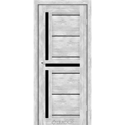 Двери межкомнатные Leador Express LARIANA Клен Роял Черное стекло