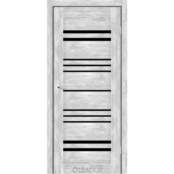 Двері міжкімнатні Leador Express ANDORA Клен Роял Чорне скло