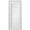 Двері міжкімнатні Leador Express RIM Сірий Мат Сатин білий