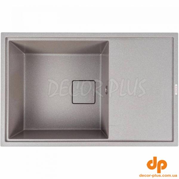 7850 GALANS  Кухонна мийка гранітна 780*500*200, кріплення, сірий мусон (1 сорт)