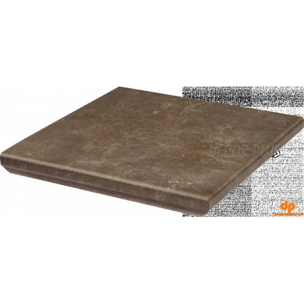 Сходинка з капіносом кутова Ilario Brown 33x33 код 1374 Ceramika Paradyz