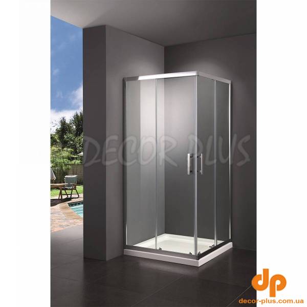 SHRC53106 FRAME Душова кабіна, розсувна - 100*100 - хром/прозоре скло (1 сорт)