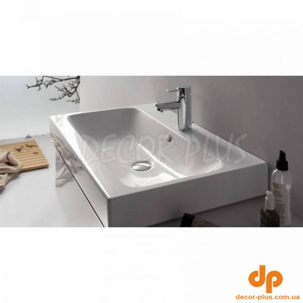 124060000 iCon Умивальник 60 cм, з 1 отв.під зміш., з переливом, колір білий глянець (1 сорт)