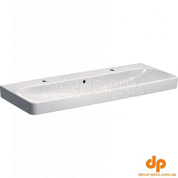 500.253.01.1 Smyle Square Раковина 120см, з 2 отв. під зміш., з переливом, колір білий глянець (1 сорт)