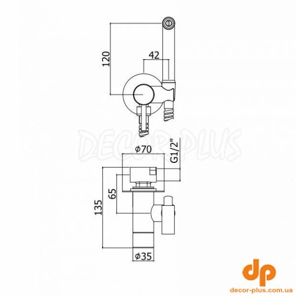 ZDUP110CR TWEET ROUND MIX Tondo Набір гігієнічного душу, хром (1 сорт)