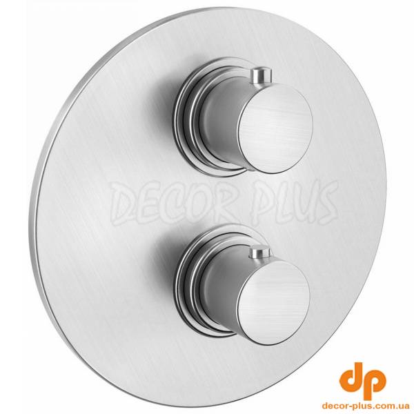 LIQ018ST LIGHT Змішувач для ванни термостатичний прихованого монтажу, нерж.сталь (1 сорт)