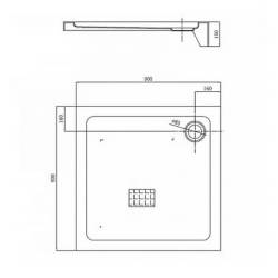 STR1090 FRAME Піддон 90*90 (1 сорт)