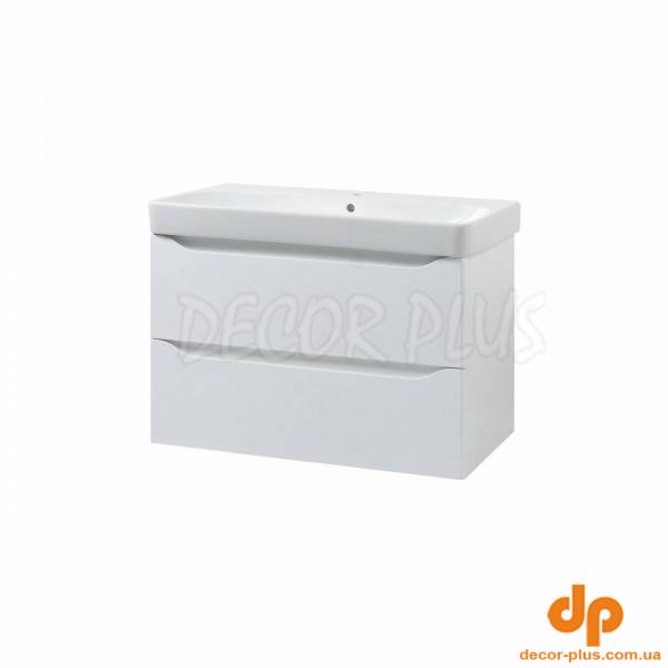 Шафка з умивальником 90 Smile Square White matt SM-90 ПБ+500.251.01.1 Air-Line