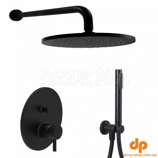 KITLIG015NO  LIGHT Комплект душової системи, внутрішній монтаж, чорний (1 сорт)