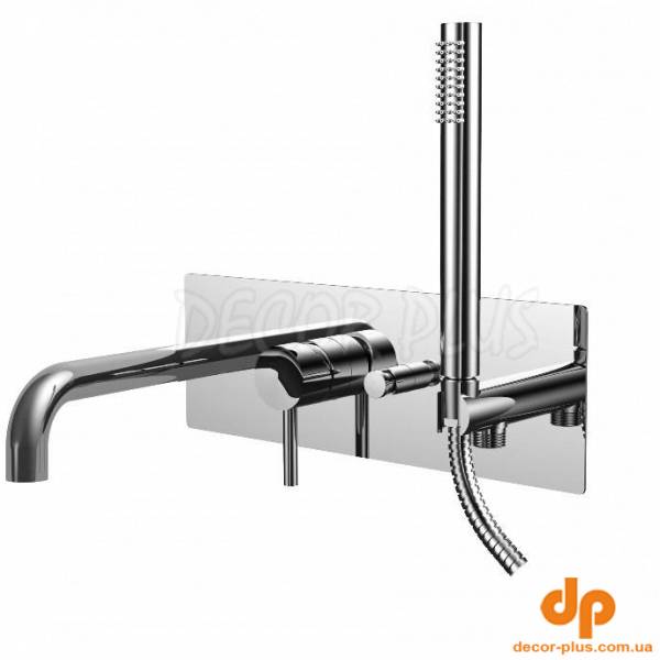 LIG001CR LIGHT Змішувач для ванни з ручним душем, хром (1 сорт)