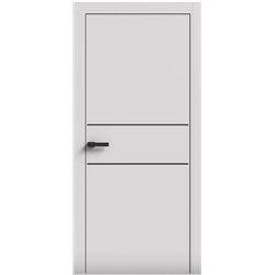 Двери межкомнатные Terminus Light ПК 04  Белый мат Молдинг ЧЕРНЫЙ или СЕРЫЙ