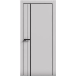 Двери межкомнатные Terminus Light ПК 05 Белый мат Молдинг ЧЕРНЫЙ или серый