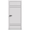 Двери межкомнатные Terminus Light ПК 08 Белый мат Молдинг ЧЕРНЫЙ или серый