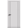 Двери межкомнатные Terminus Light ПК 13 Білий мат Молдинг ЧЕРНЫЙ или серый
