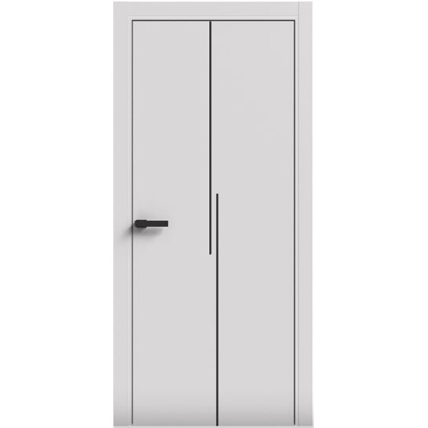 Двери межкомнатные Terminus Light ПК 17 Білий мат  Молдинг ЧЕРНЫЙ или серый 