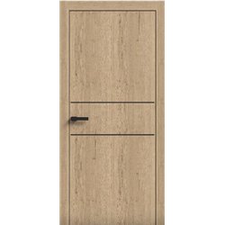 Двери межкомнатные Terminus Light ПК 04 Дуб Классический  Молдинг ЧЕРНЫЙ или СЕРЫЙ