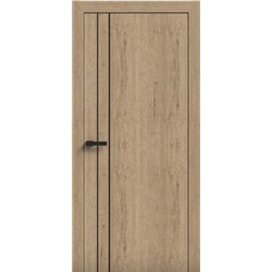 Двери межкомнатные Terminus Light ПК 05 Дуб Классический Молдинг ЧЕРНЫЙ или СЕРЫЙ