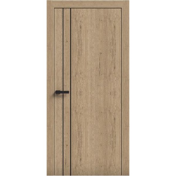 Двери межкомнатные Terminus Light ПК 05 Дуб Классический Молдинг ЧЕРНЫЙ или СЕРЫЙ