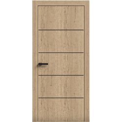 Двери межкомнатные Terminus Light ПК 07 Дуб Классический Молдинг ЧЕРНЫЙ или СЕРЫЙ