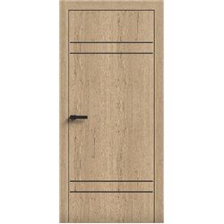 Двери межкомнатные Terminus Light ПК 08 Дуб Классический Молдинг ЧЕРНЫЙ или СЕРЫЙ