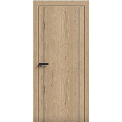 Двери межкомнатные Terminus Light ПК 13 Дуб Классический Молдинг ЧЕРНЫЙ или серый