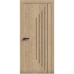 Двери межкомнатные Terminus Light ПК 14 Дуб Классический Молдинг ЧЕРНЫЙ или серый