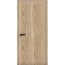 Двери межкомнатные Terminus Light ПК 17 Дуб Классический  Молдинг ЧЕРНЫЙ или серый