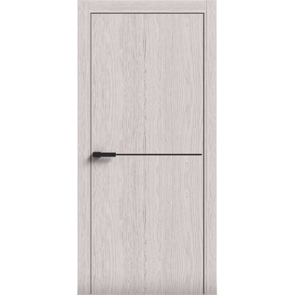 Двери межкомнатные Terminus Light ПК 03 Дуб Жемчужный Молдинг ЧЕРНЫЙ или СЕРЫЙ