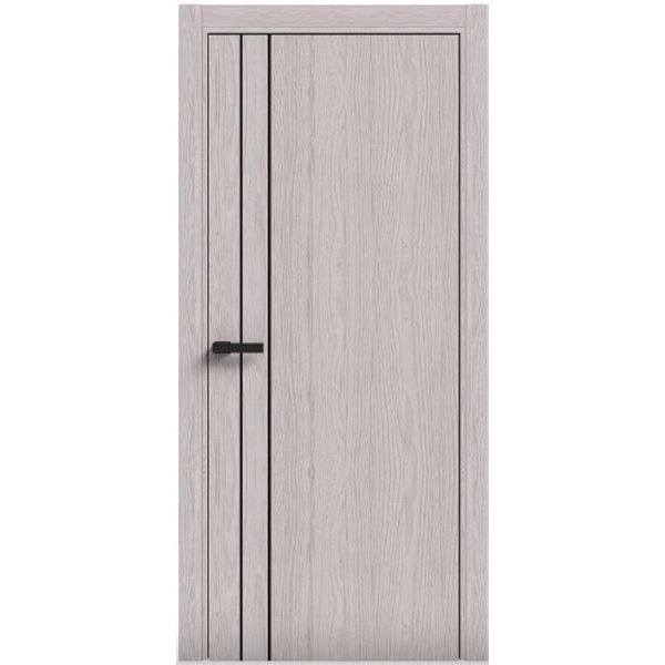 Двери межкомнатные Terminus Light ПК 05 Дуб Жемчужный Молдинг ЧЕРНЫЙ или СЕРЫЙ